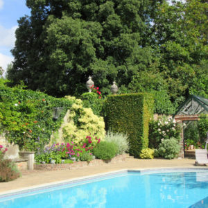 Pashley Manor Gardens Swimming Pool In Summer By Kate Wilson